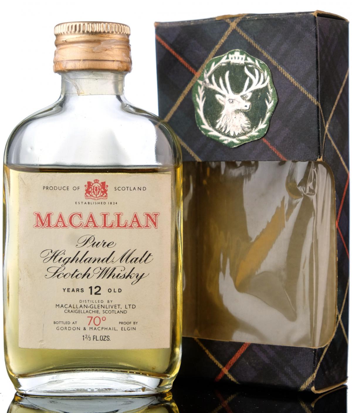 Macallan 12 Year Old - 70 Proof  Miniature