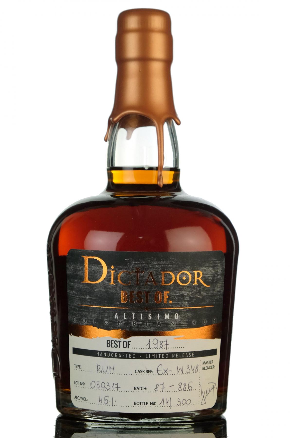 Dictador 1987-2017 - 30 Year Old Rum