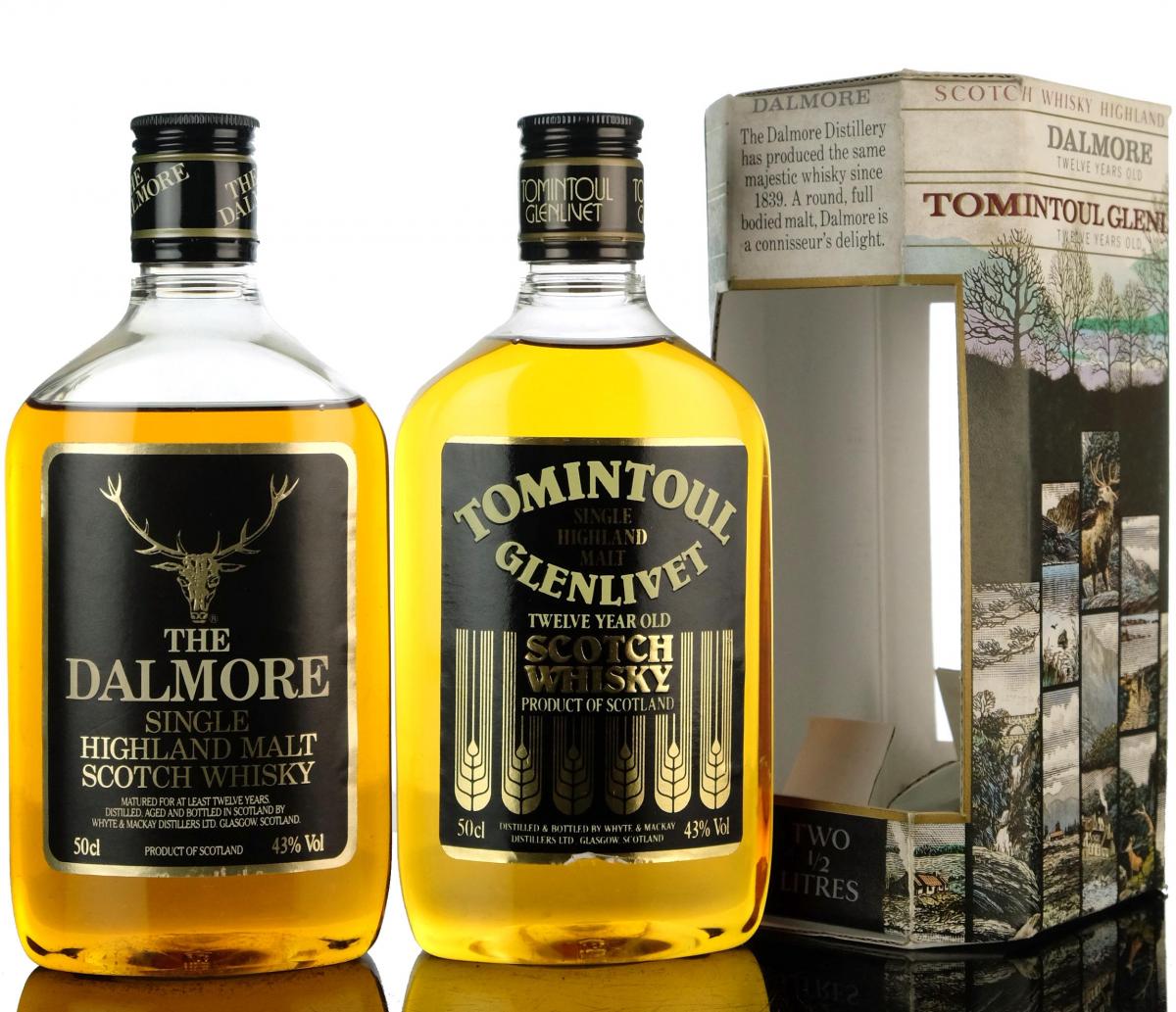 Dalmore & Tomintoul 12 Year Old - 1980s - 50cl Set