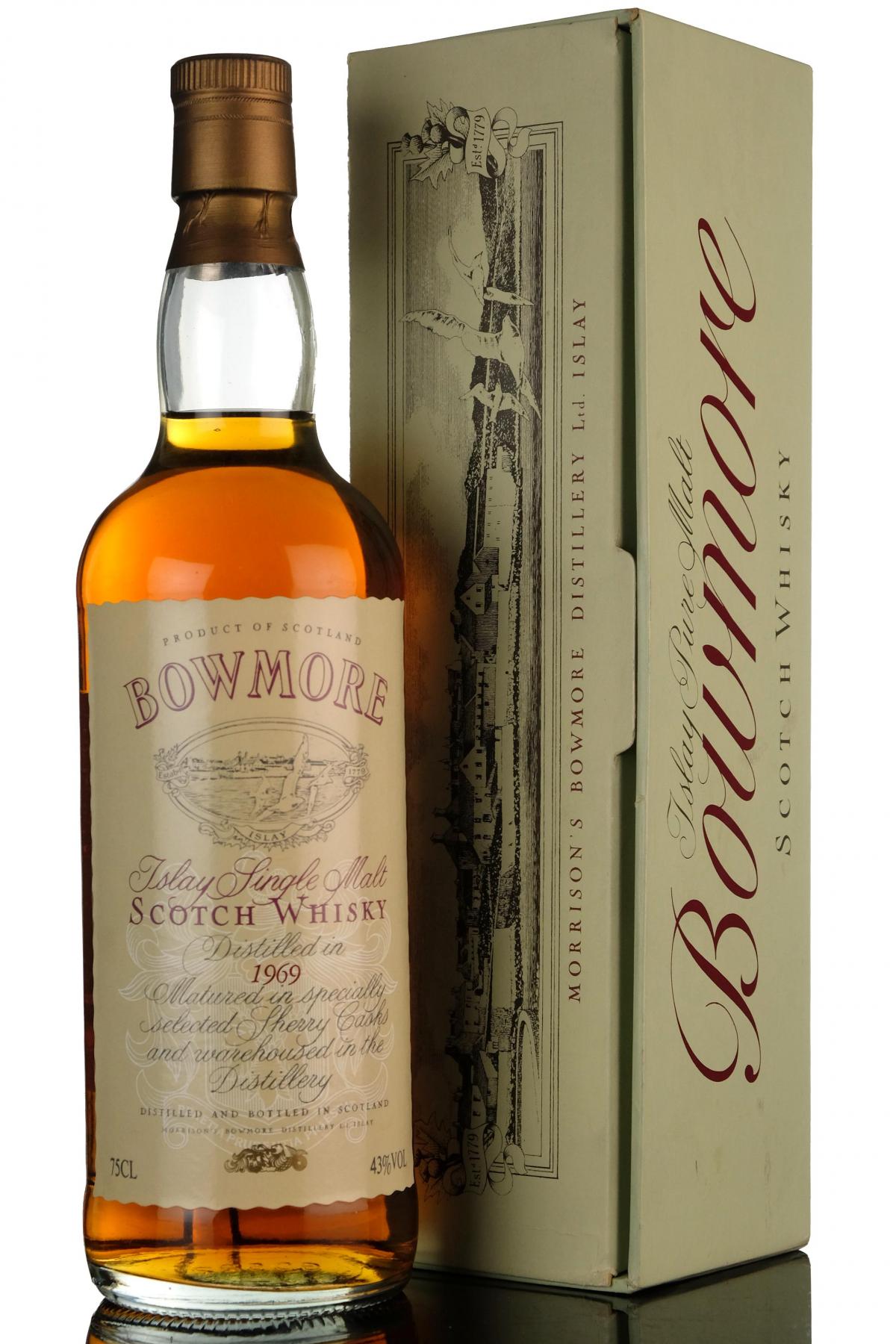 Bowmore 1969 - Sherry Cask - Vintage Label - 1980s