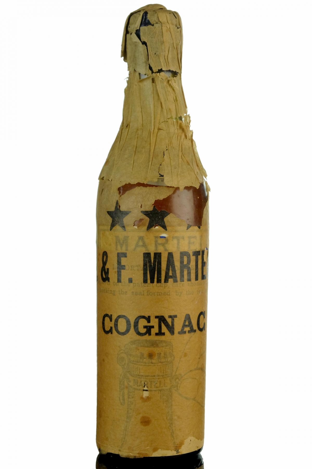 Martell 3 Star Cognac - Circa 1940 - Half Bottle