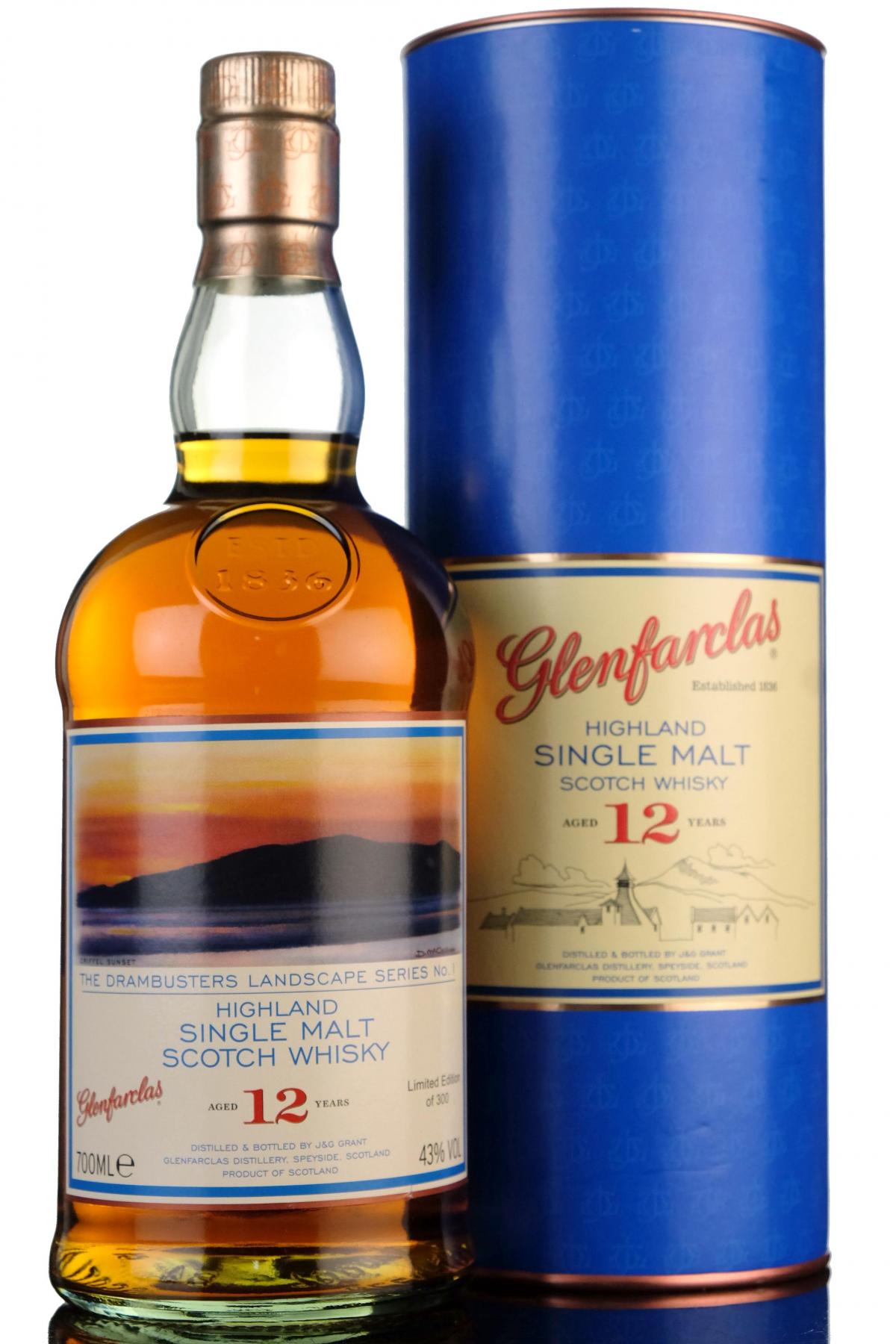 Glenfarclas 12 Year Old - Drambusters Landscape Series One
