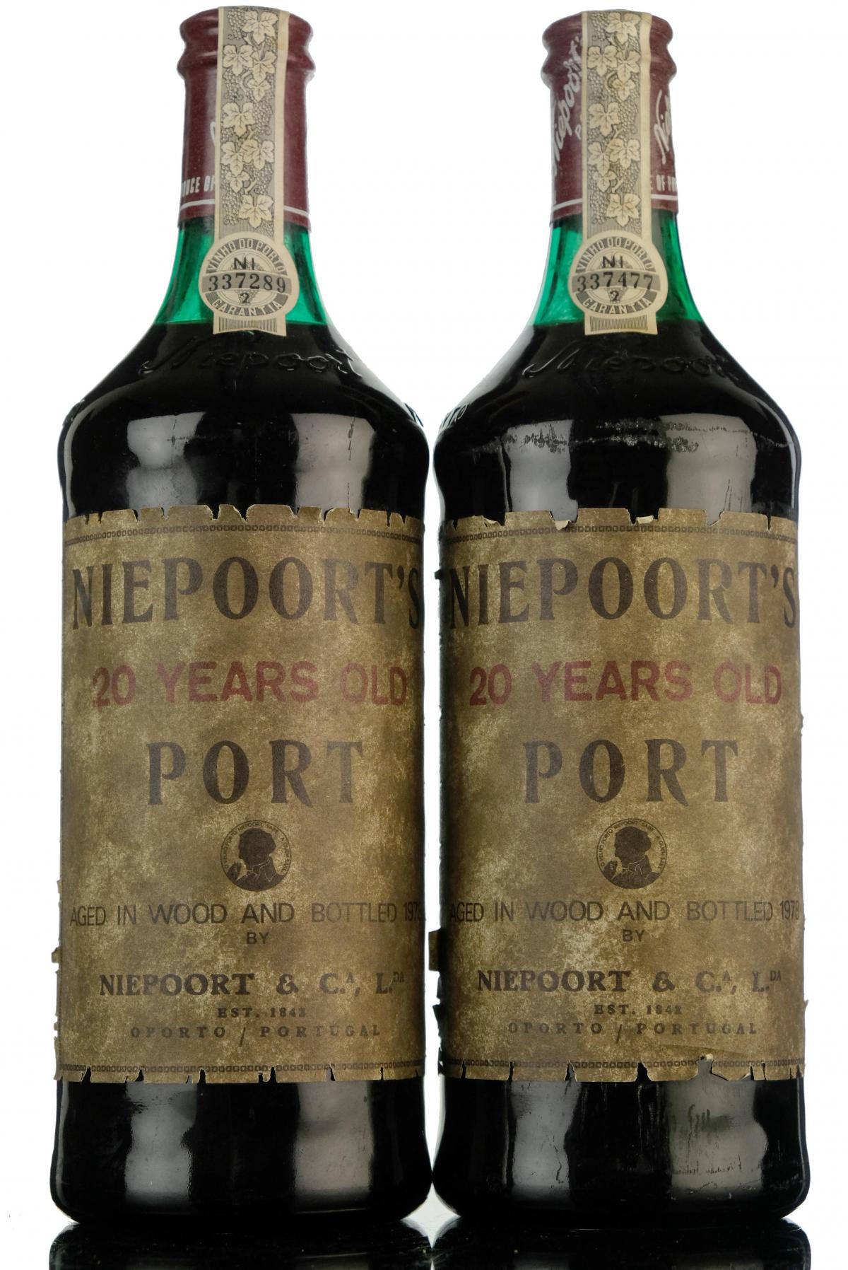 2 x Niepoort 20 Year Old Port - Bottled 1978