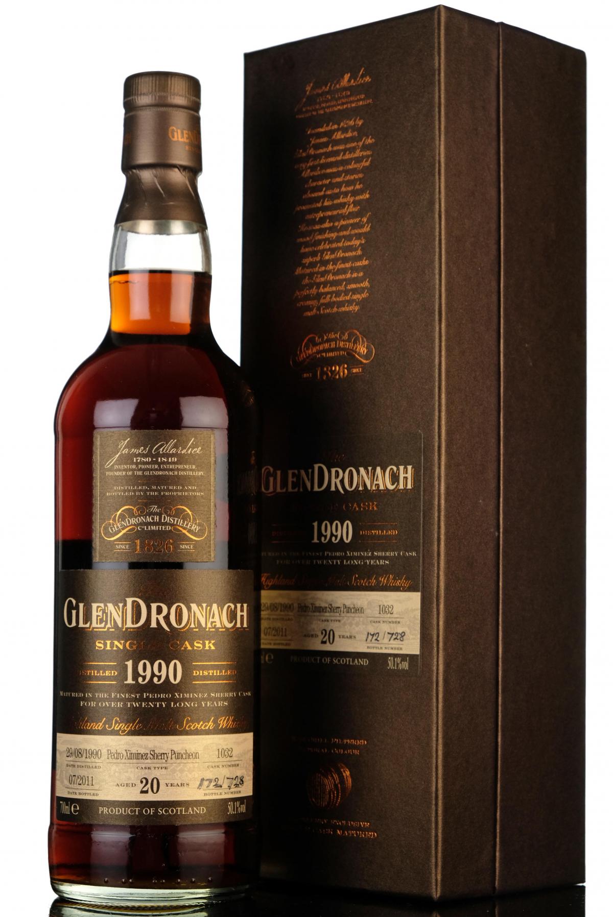 Glendronach 1990-2011 - 20 Year Old - Single Cask 1032 - Batch 4
