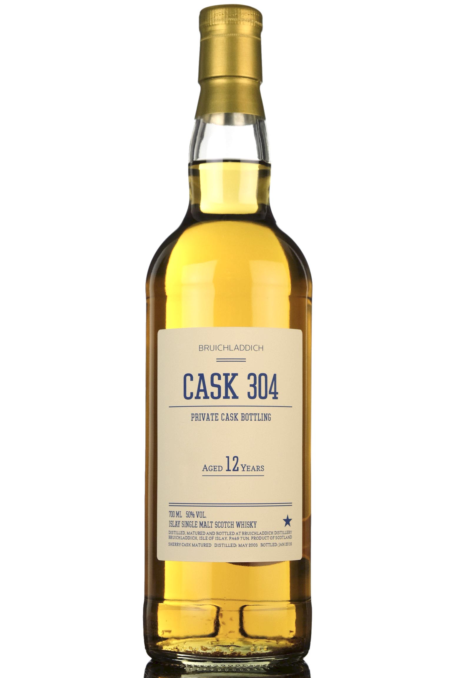 Bruichladdich 2003-2016 - 12 Year Old - Private Single Cask 304