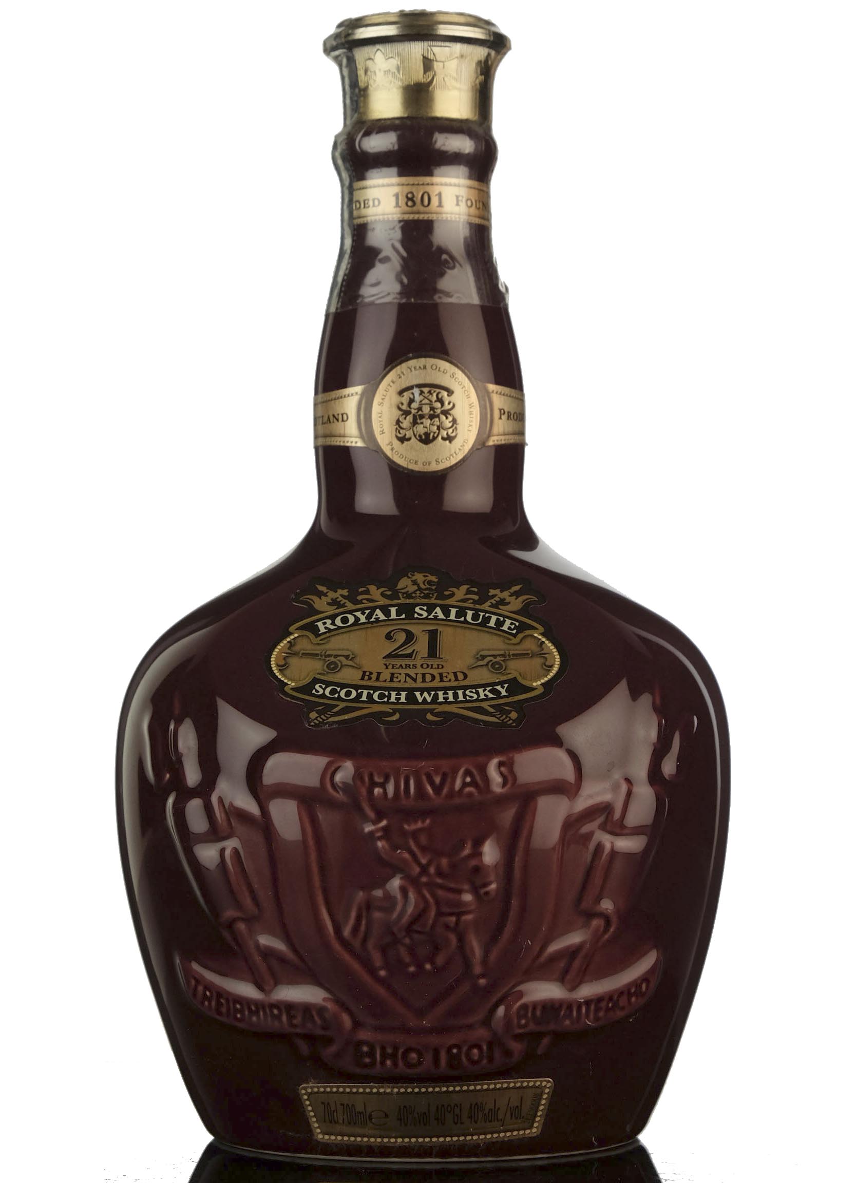 Royal Salute 21 Year Old - Burgundy Decanter