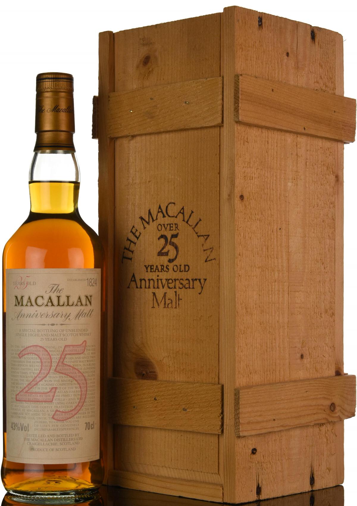 Macallan 25 Year Old Anniversary Malt