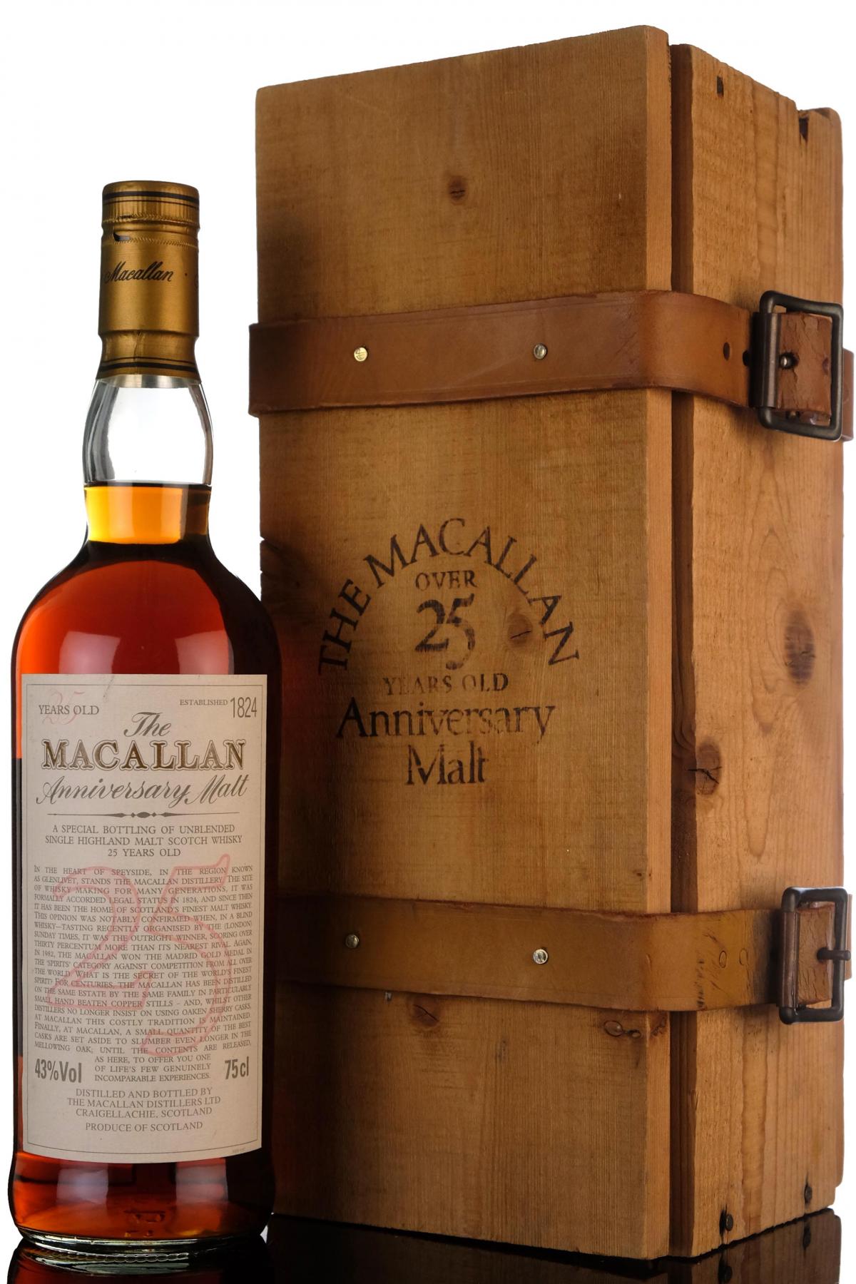 Macallan 25 Year Old Anniversary Malt