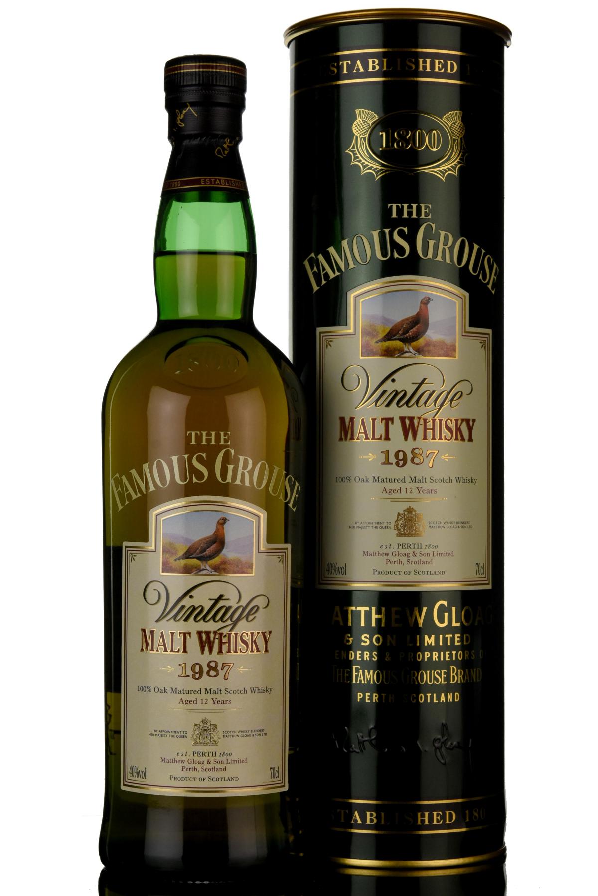 Famous Grouse 1987 - 12 Year Old