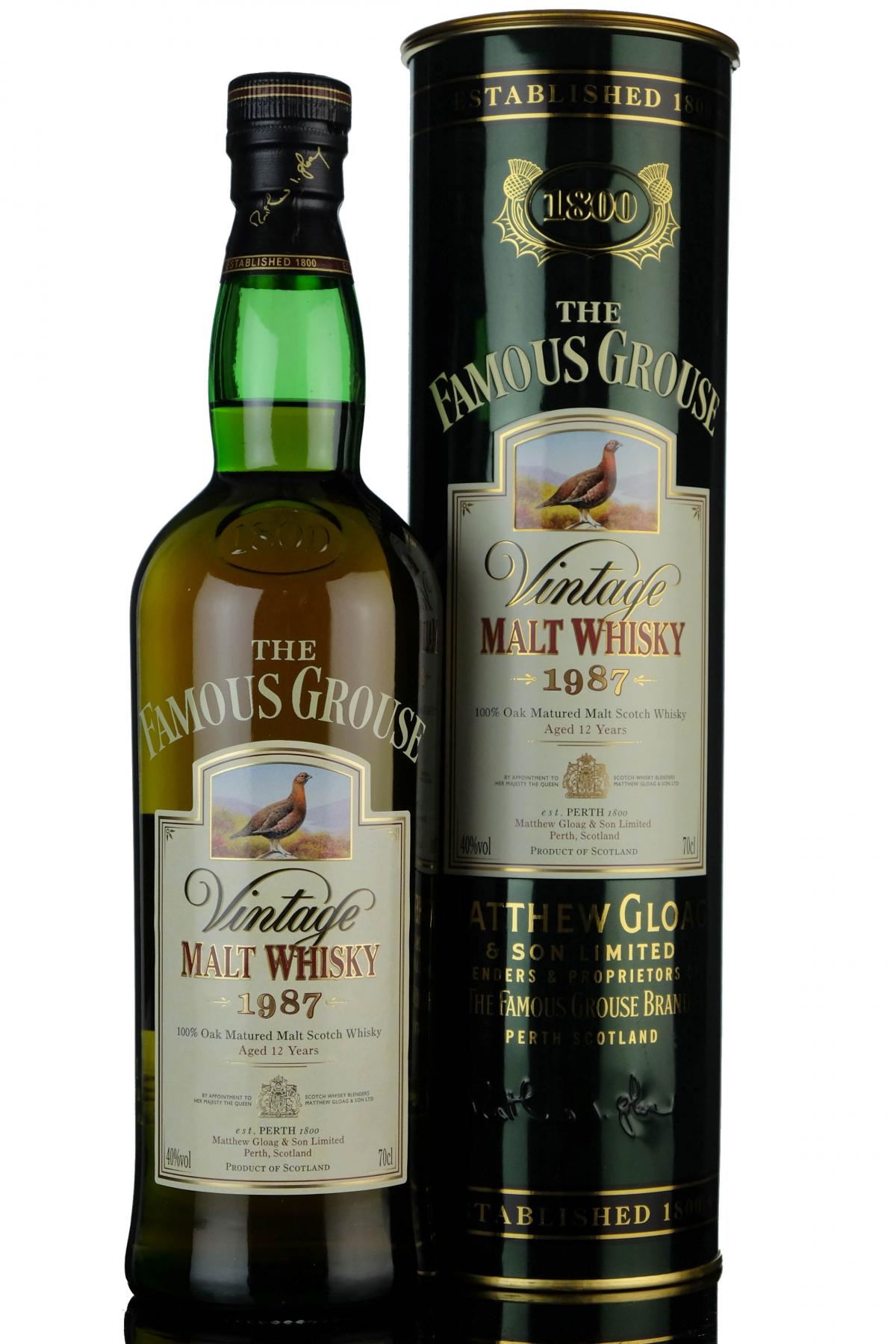 Famous Grouse 1987 - 12 Year Old