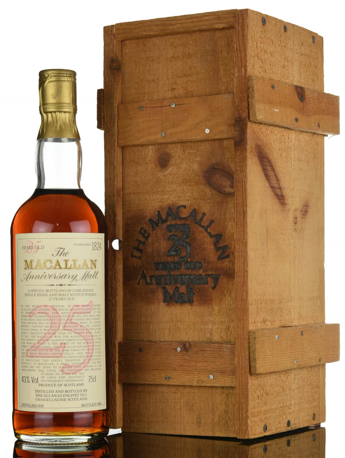 Macallan 1958-1984 - 25 Year Old Anniversary Malt