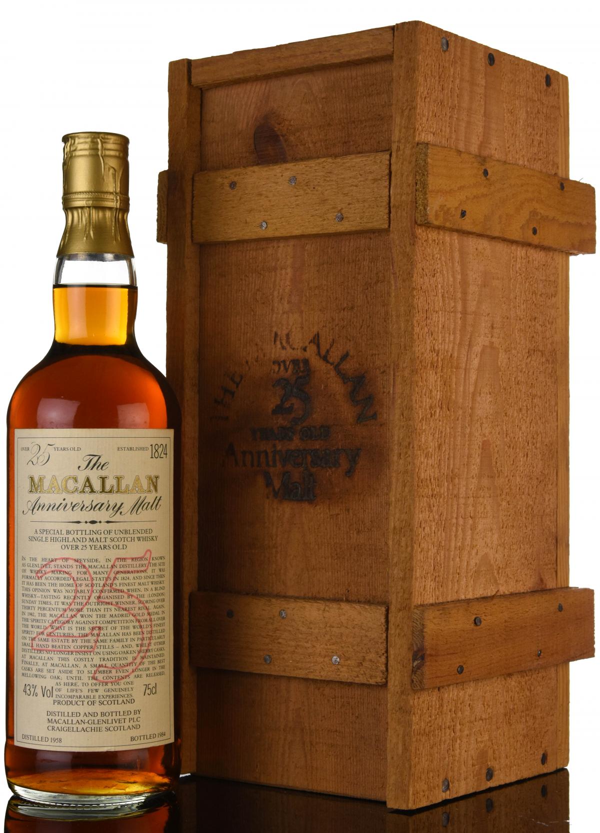 Macallan 1958-1984 - 25 Year Old Anniversary Malt