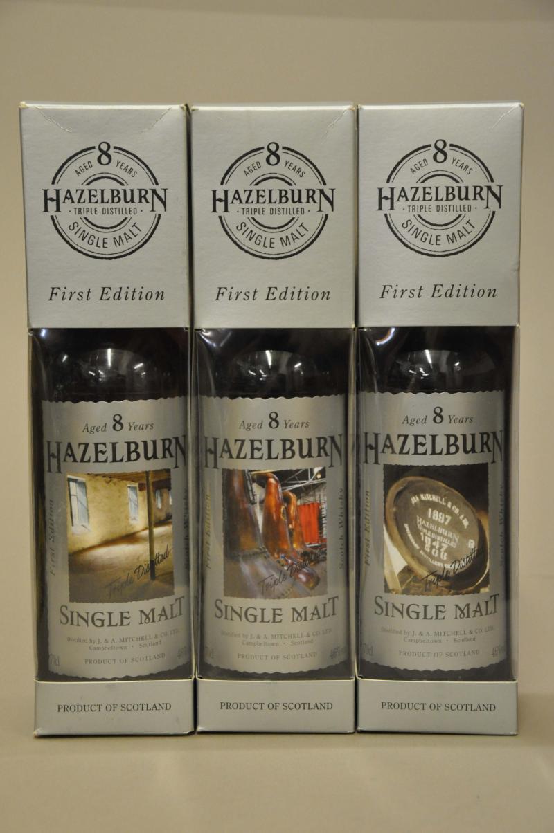 Hazelburn 8 Year Old - First Edition Set Of 3
