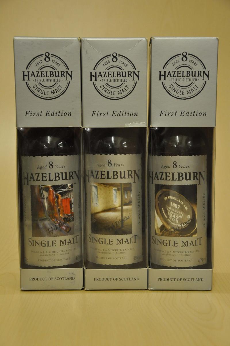 Hazelburn 8 Year Old - First Edition Set Of 3
