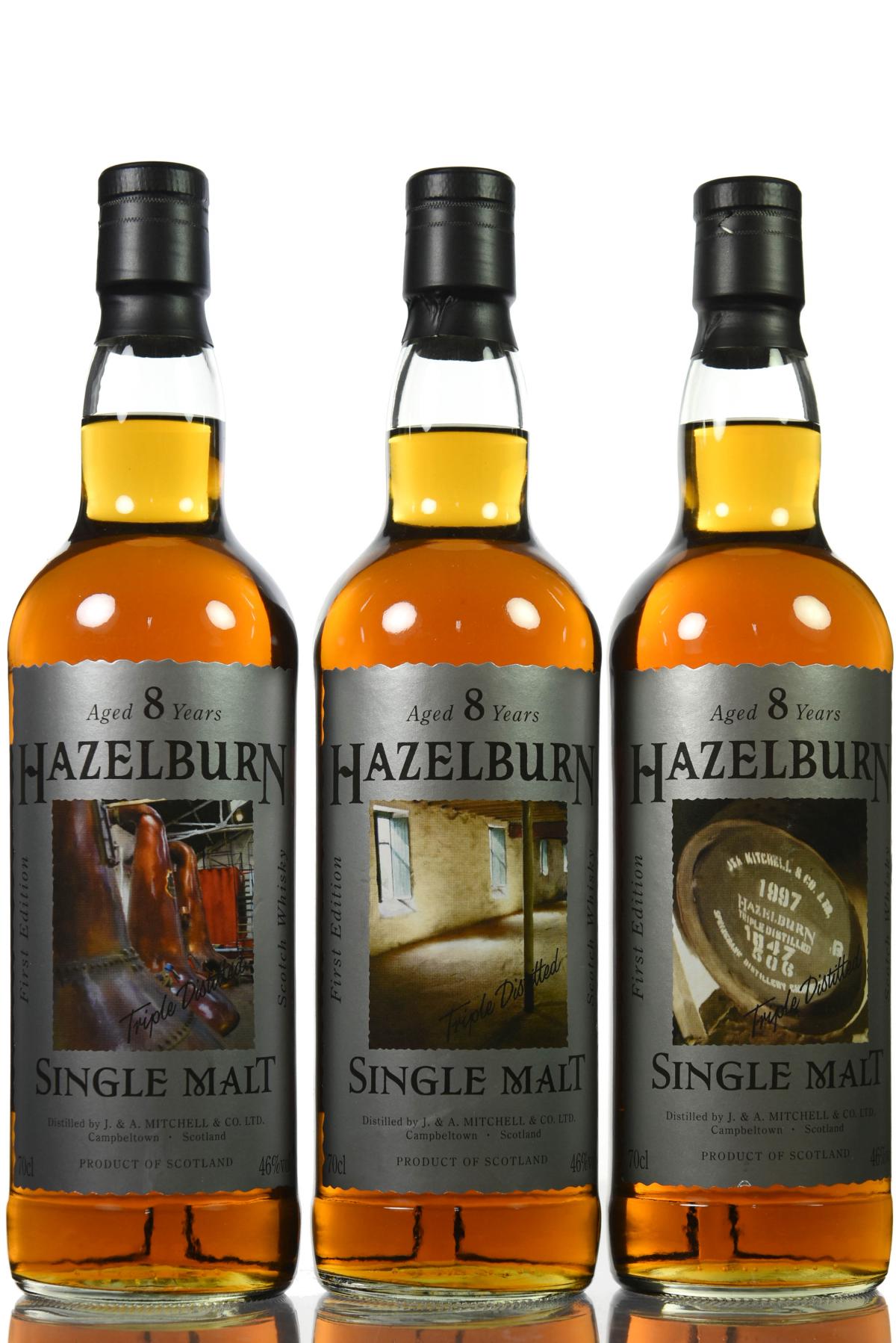 Hazelburn 8 Year Old - First Edition Set Of 3