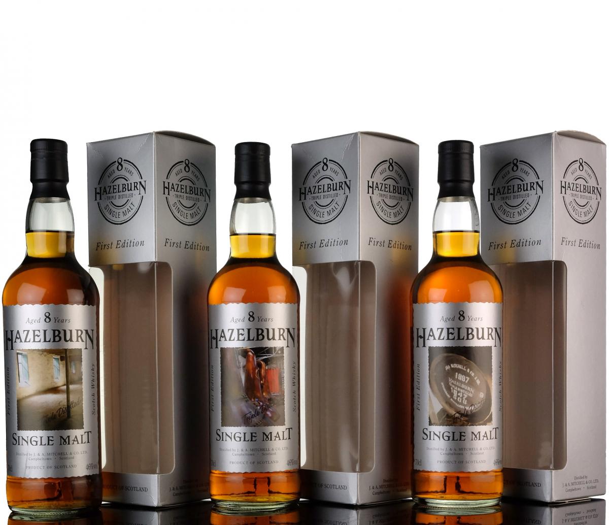 Hazelburn 8 Year Old - First Edition Set Of 3
