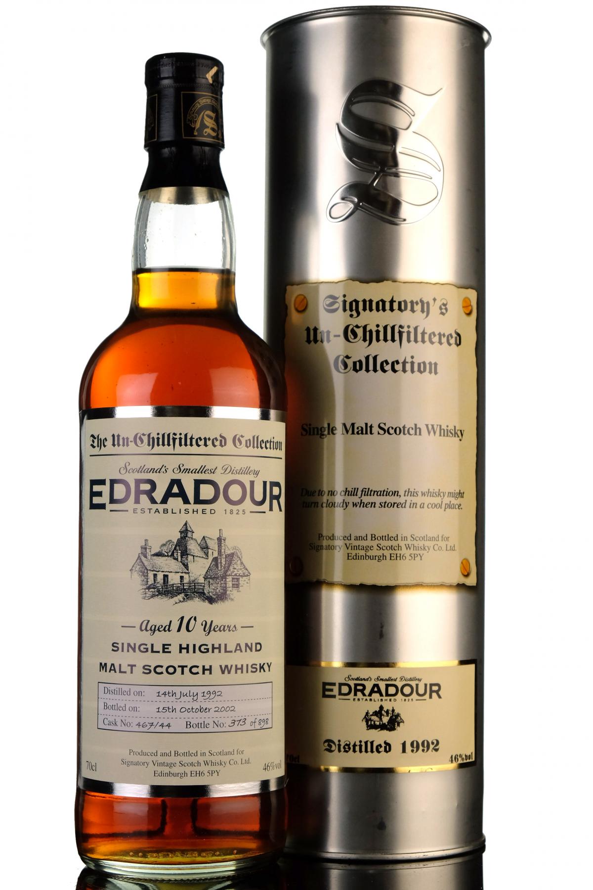 Edradour 1992-2002 - 10 Year Old - Signatory Vintage