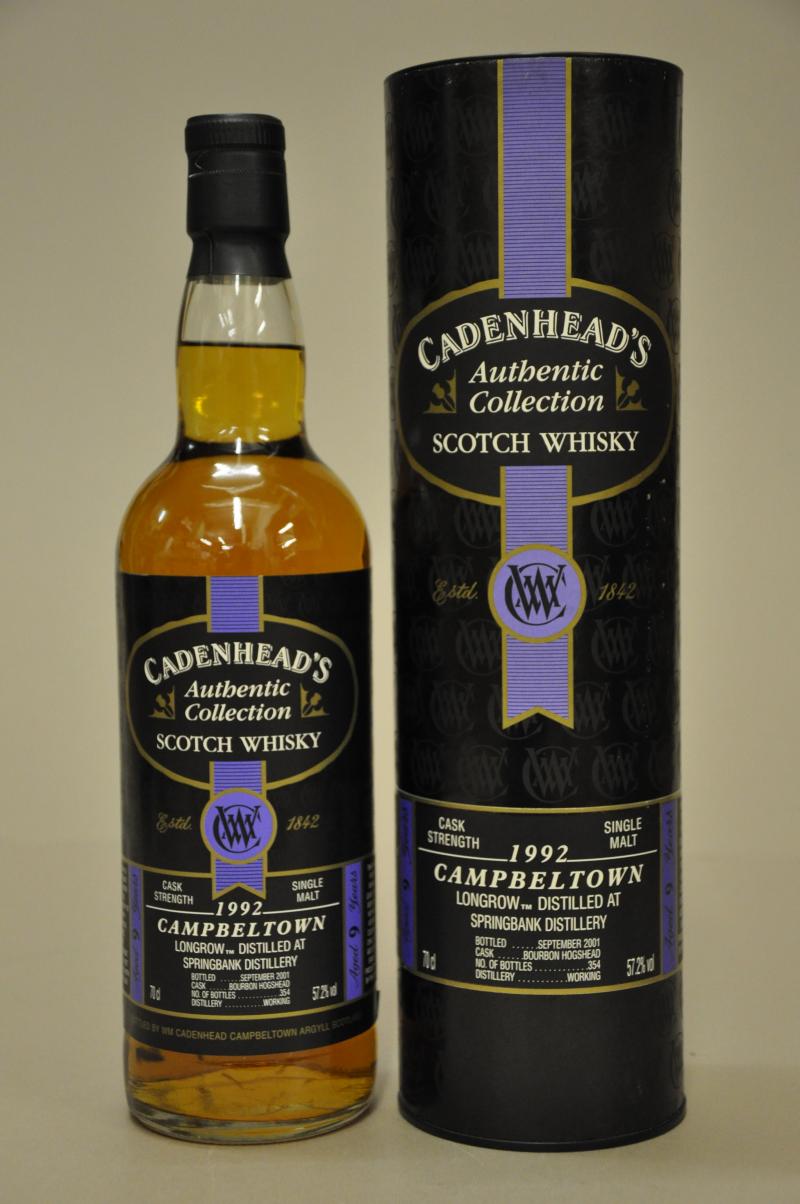 Longrow 1992-2001 - 9 Year Old - Cadenheads Authentic Collection