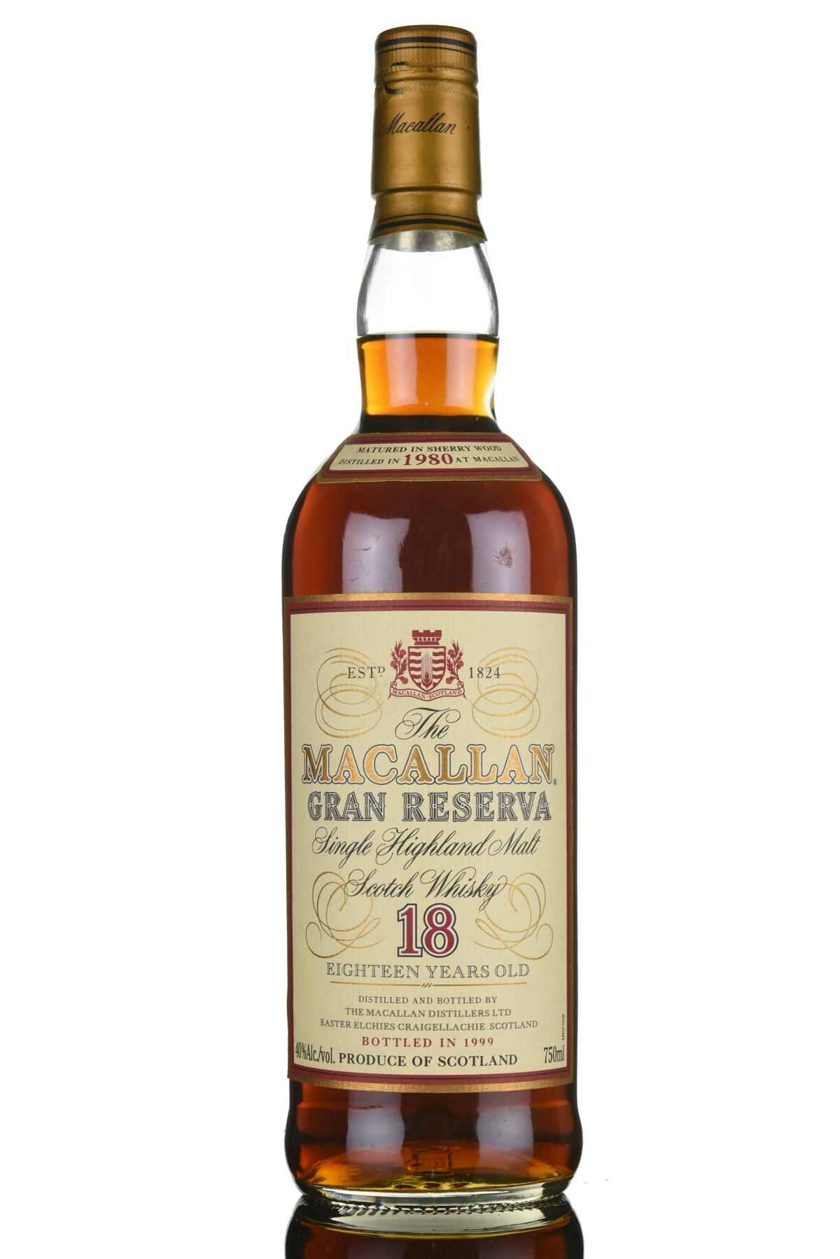 Macallan 1980-1999 - 18 Year Old - Gran Reserva