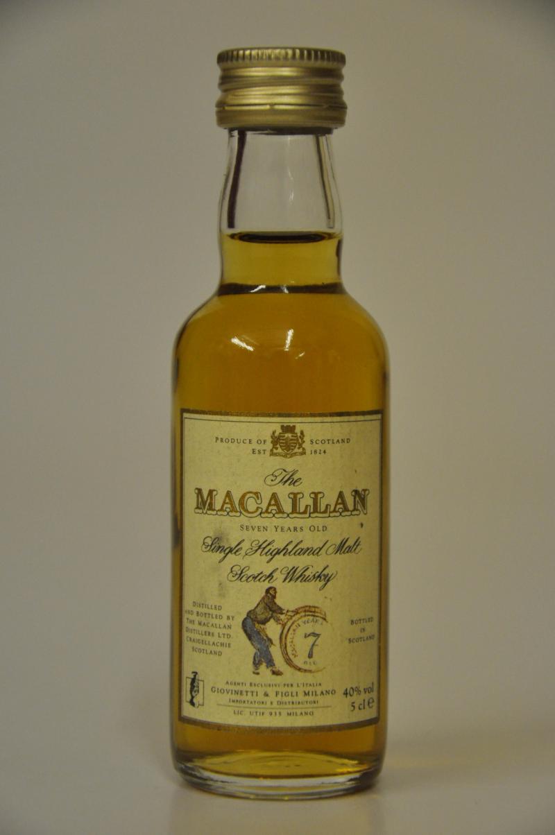 Macallan 7 Year Old Miniature