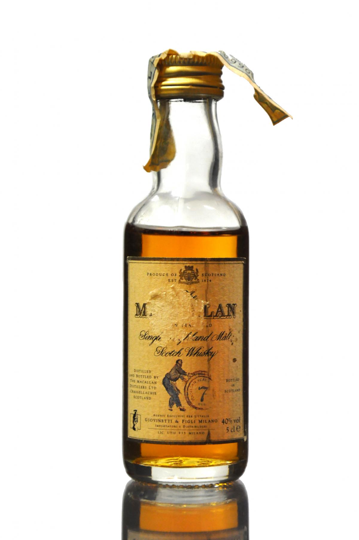 Macallan 7 Year Old Miniature