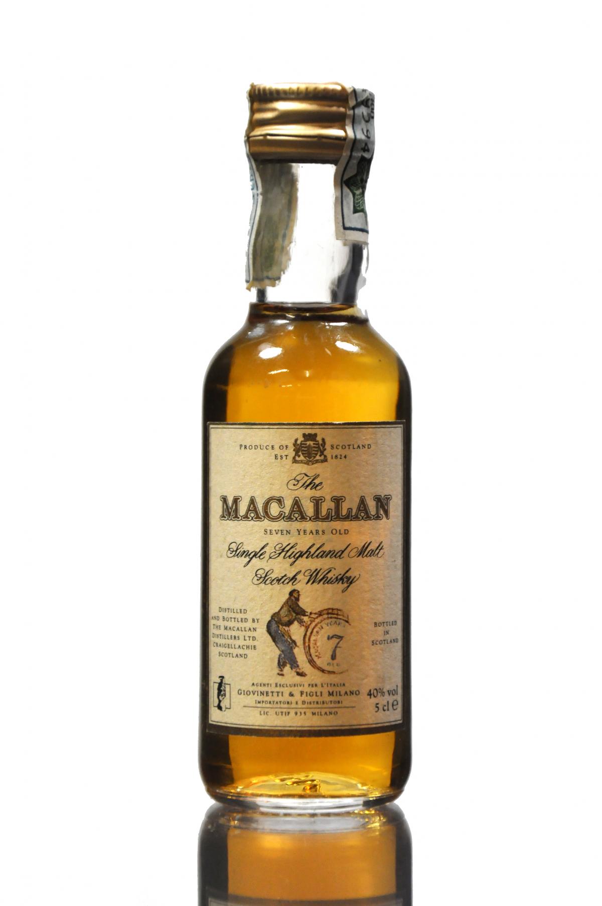 Macallan 7 Year Old Miniature