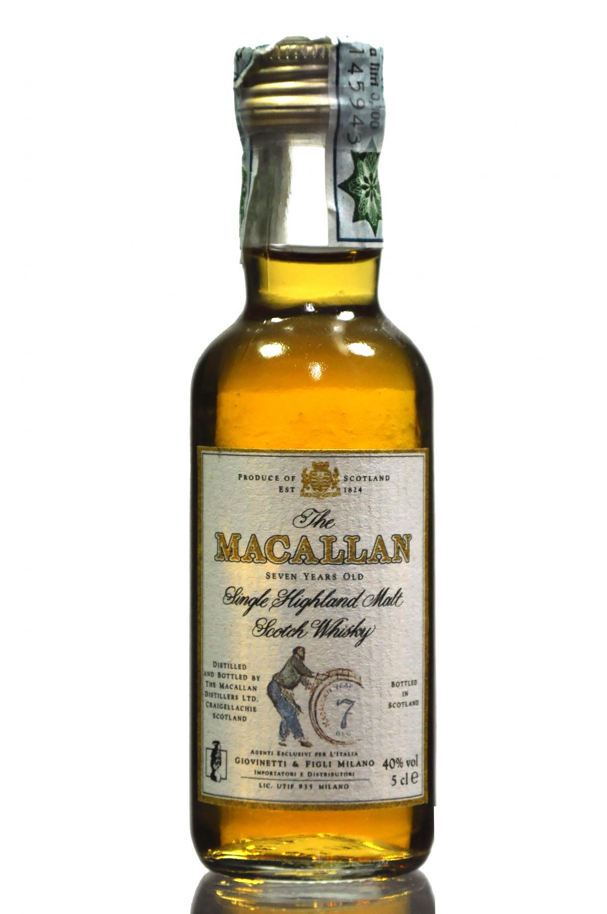 Macallan 7 Year Old Miniature