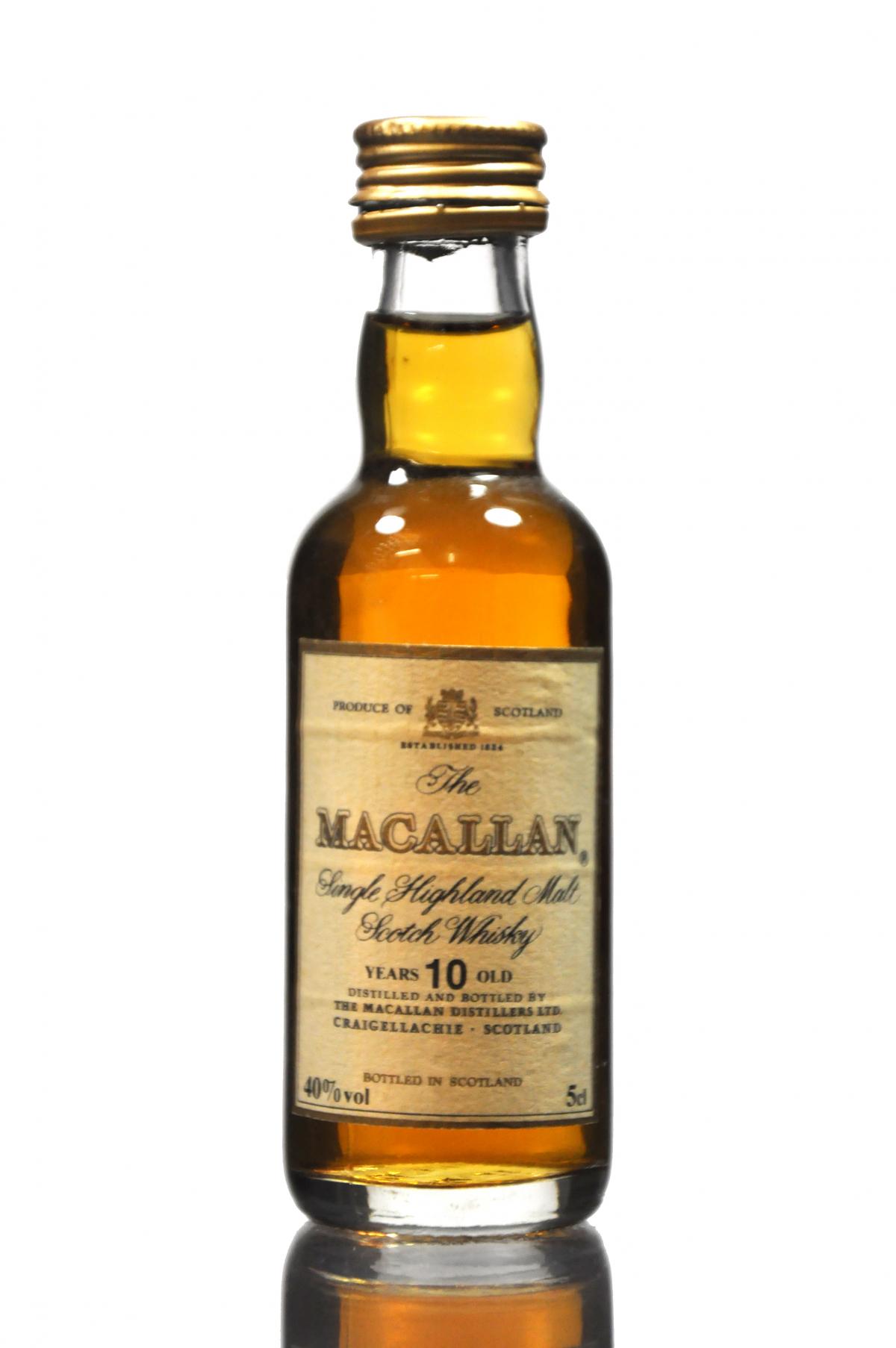Macallan 10 Year Old Miniature