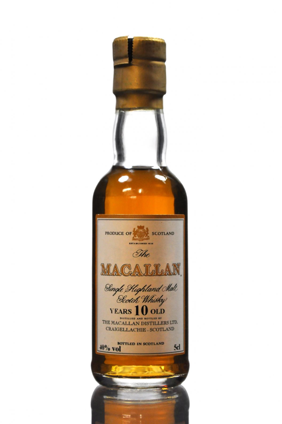 Macallan 10 Year Old Miniature
