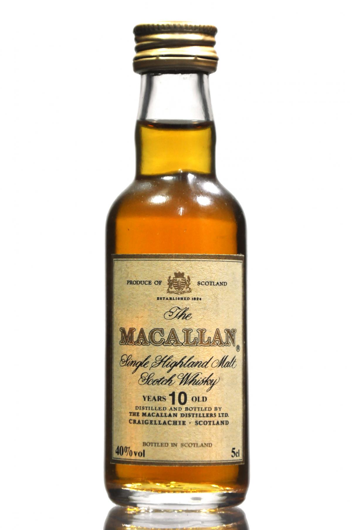 Macallan 10 Year Old Miniature