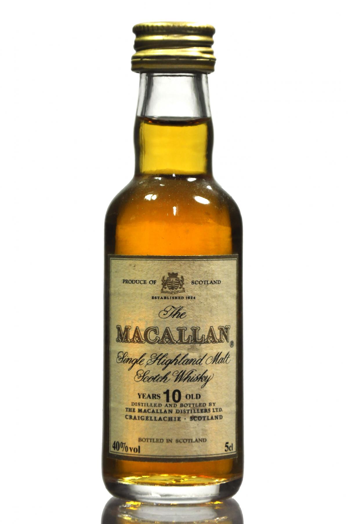 Macallan 10 Year Old Miniature