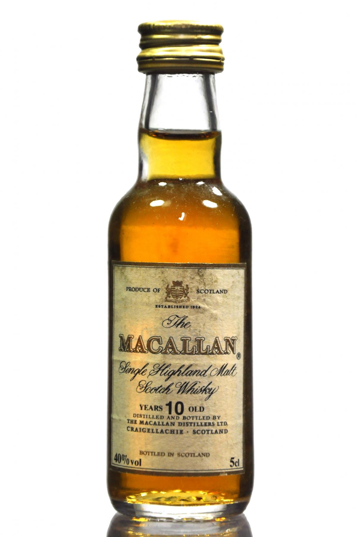 Macallan 10 Year Old Miniature