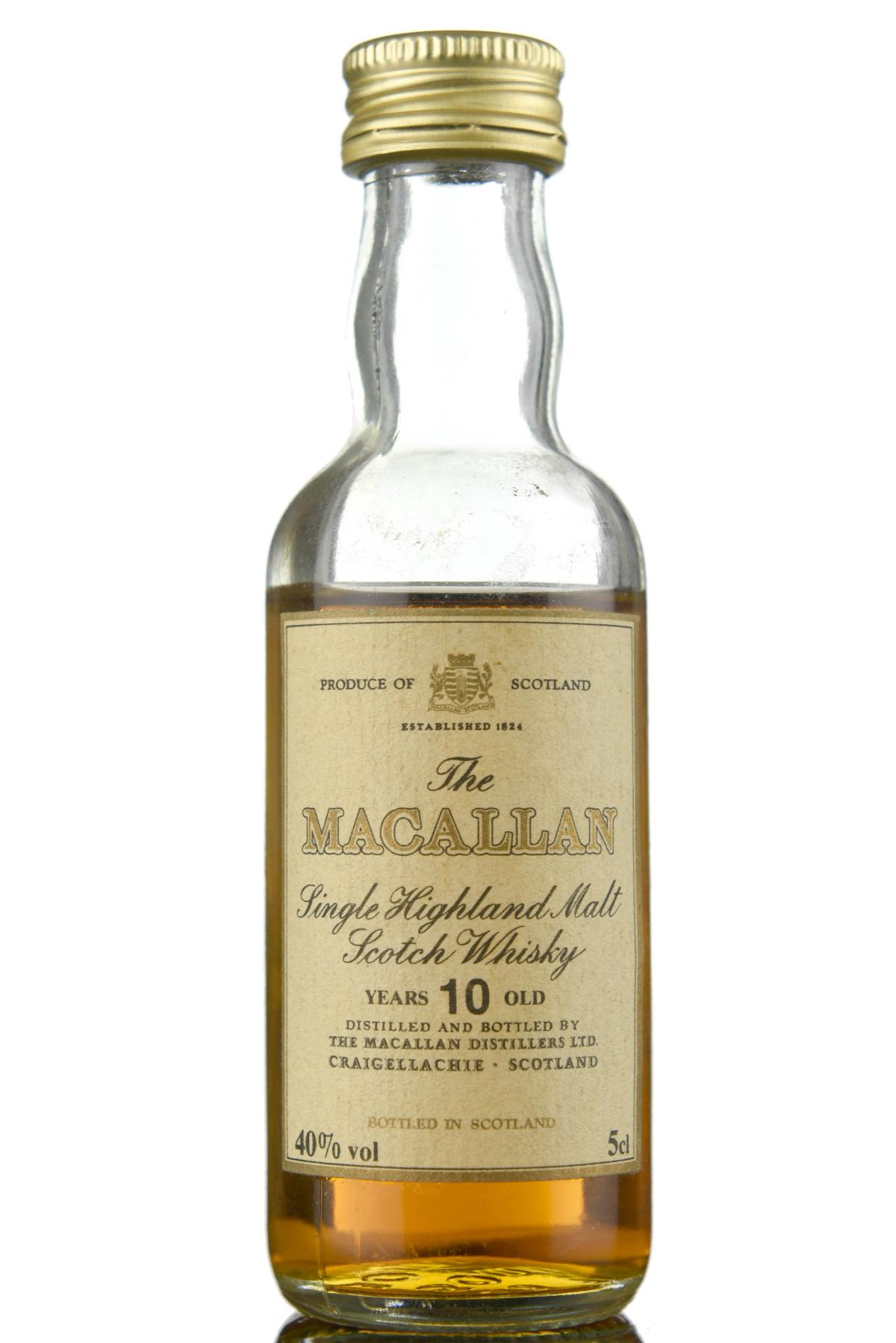 Macallan 10 Year Old Miniature