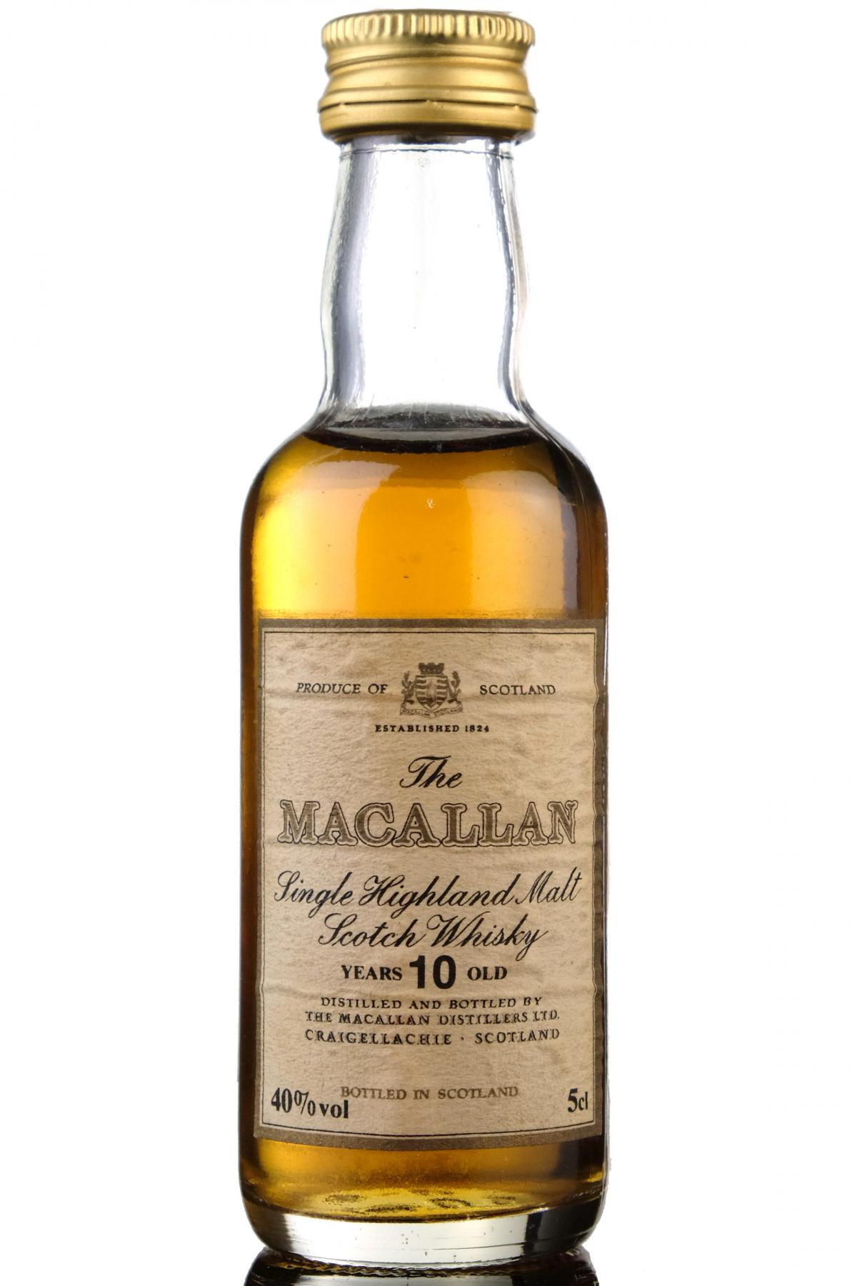 Macallan 10 Year Old Miniature