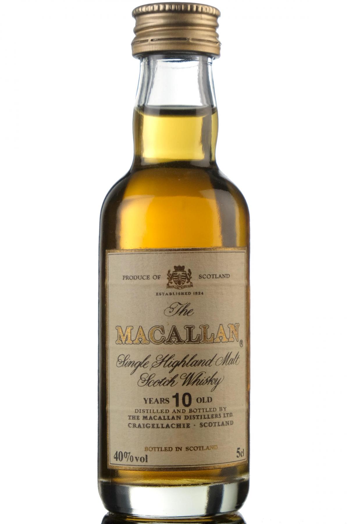 Macallan 10 Year Old Miniature
