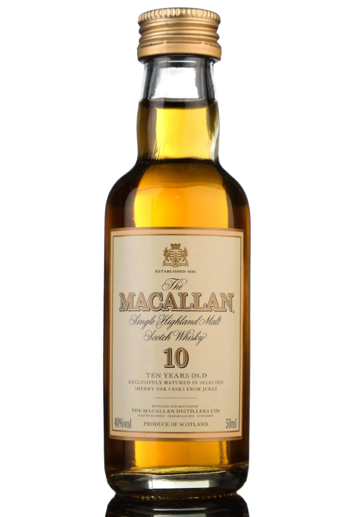 Macallan 10 Year Old Miniature
