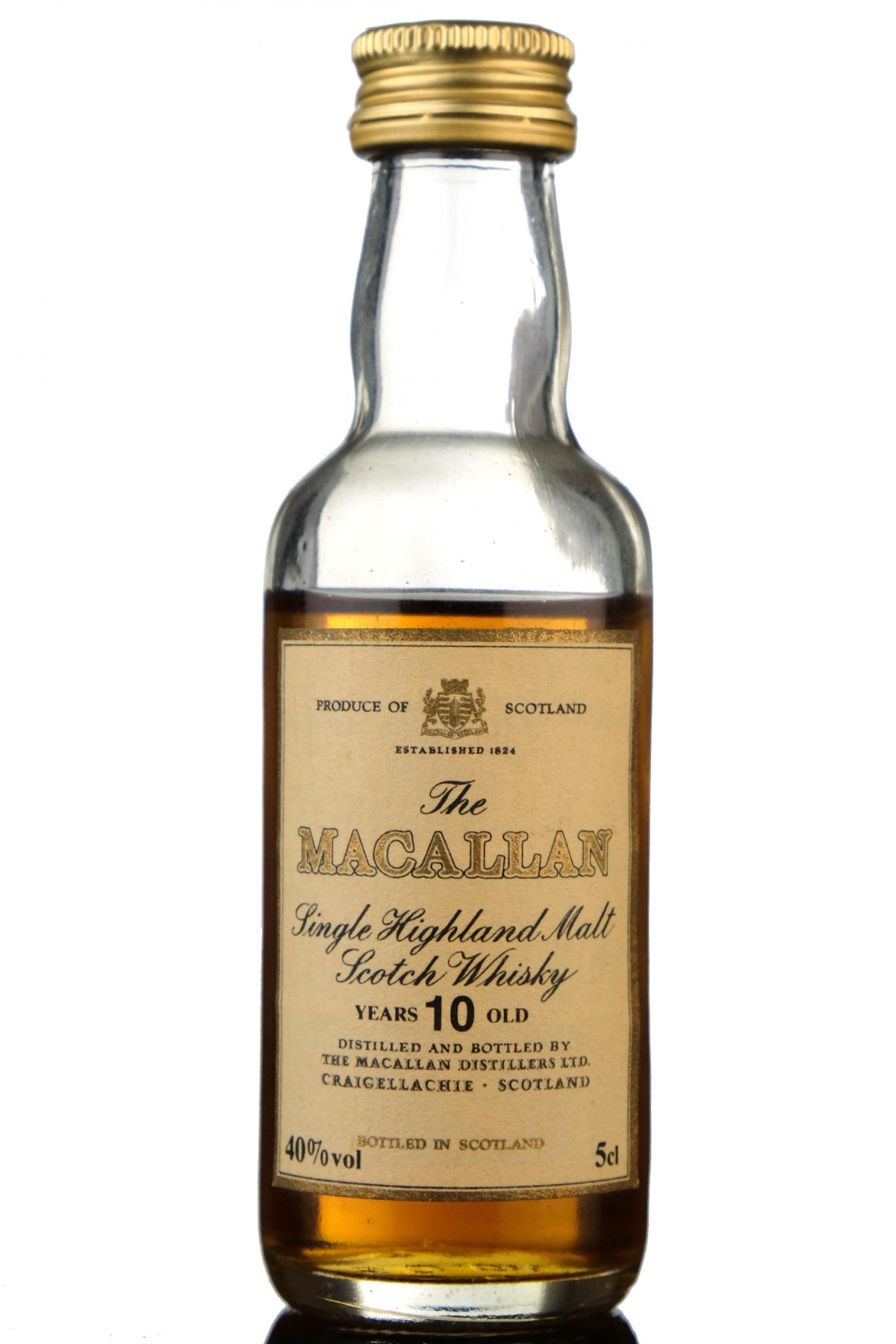 Macallan 10 Year Old Miniature