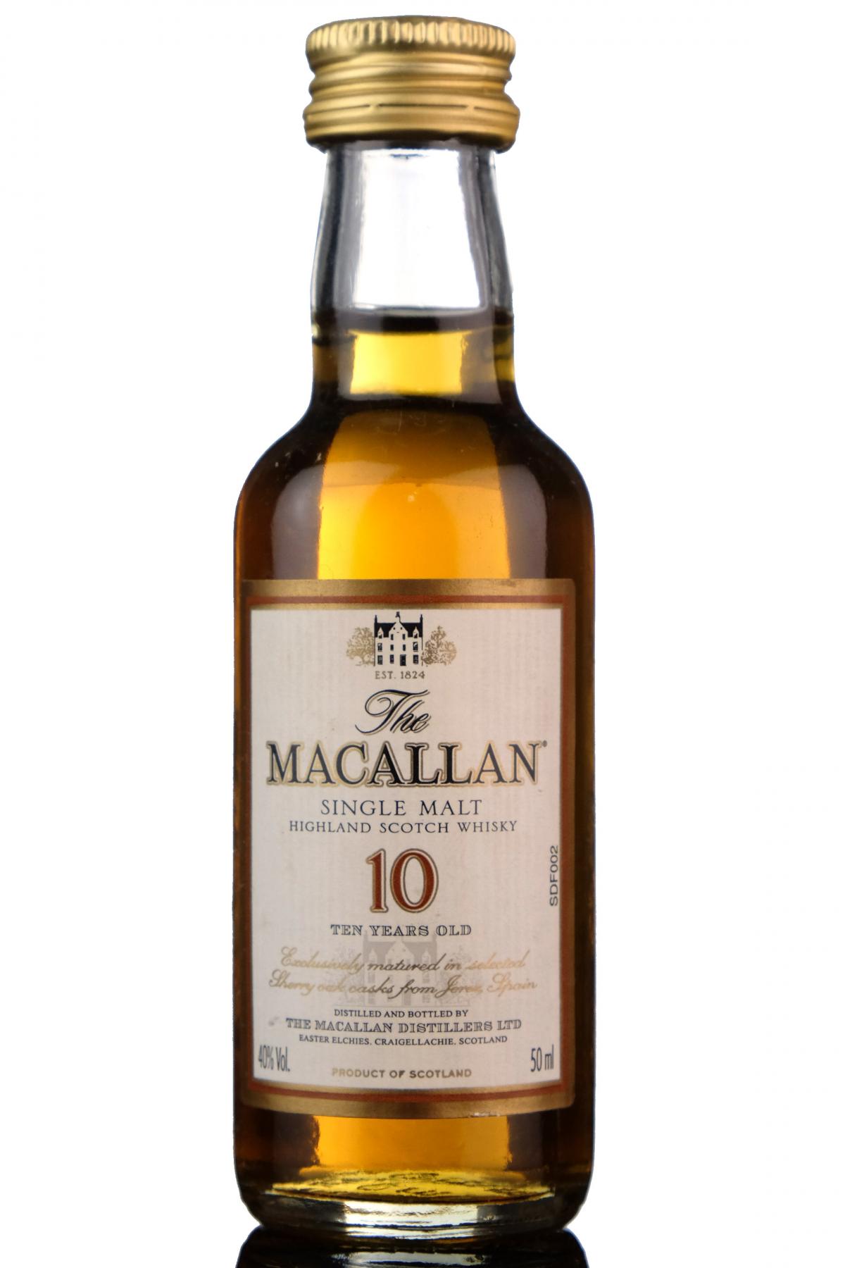 Macallan 10 Year Old Miniature