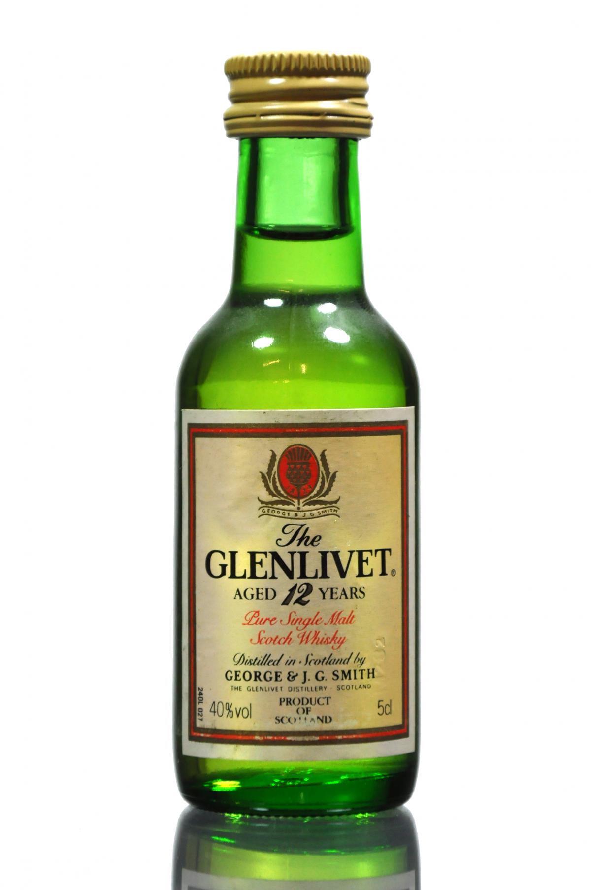 Glenlivet 12 Year Old Miniature
