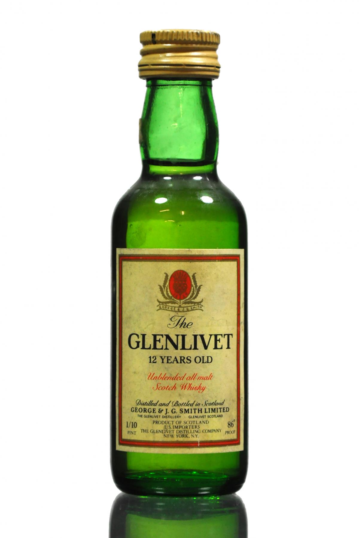 Glenlivet 12 Year Old Miniature