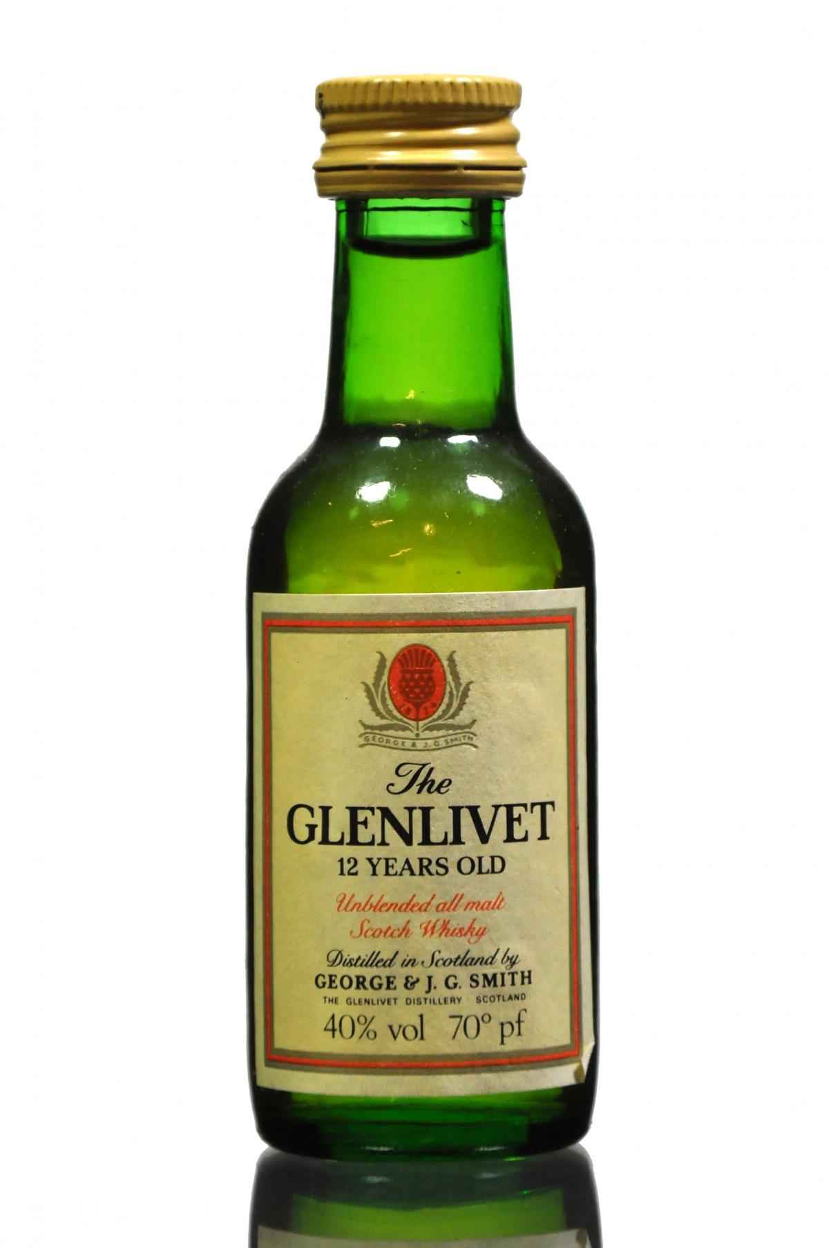 Glenlivet 12 Year Old Miniature