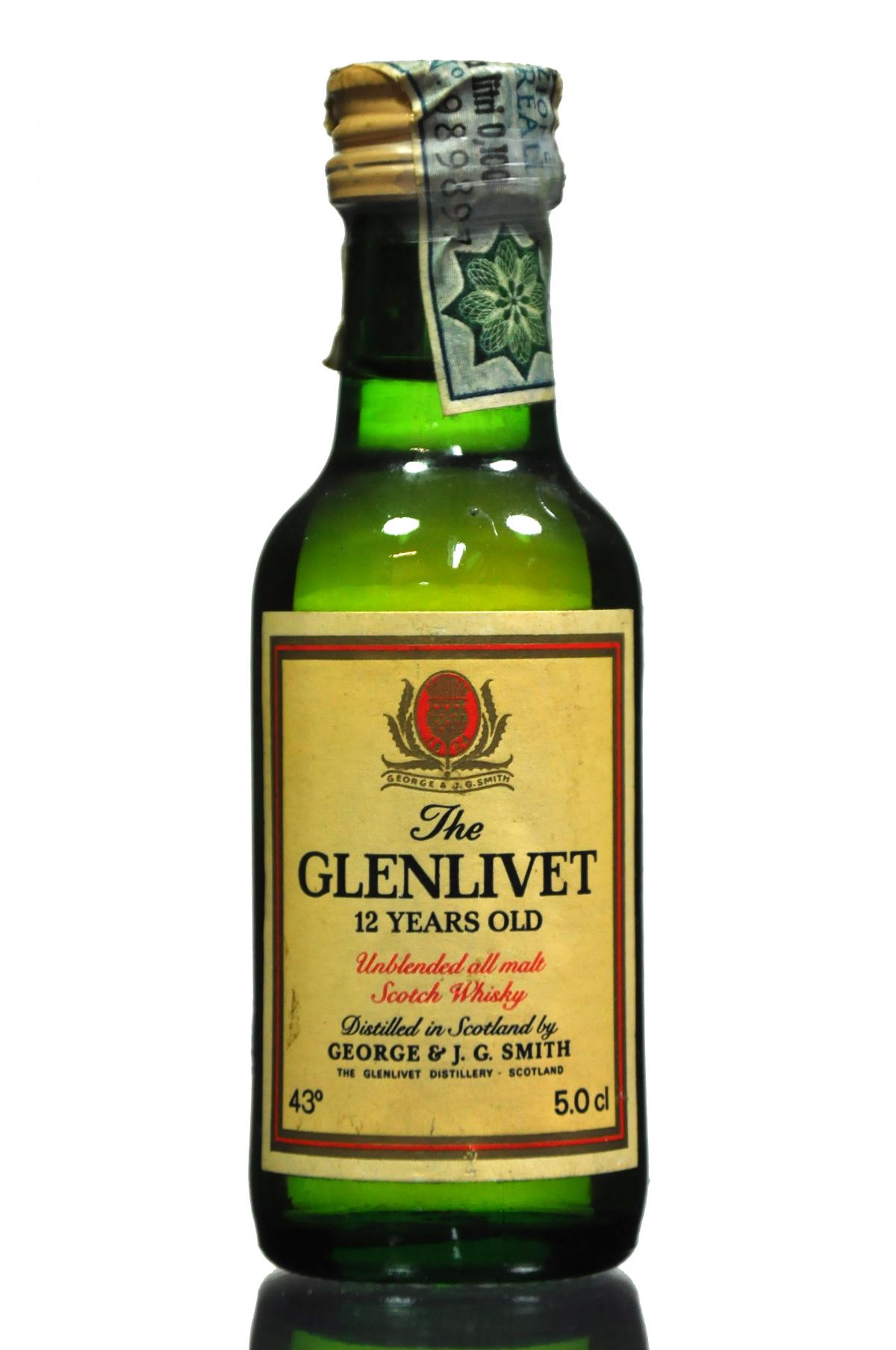 Glenlivet 12 Year Old Miniature