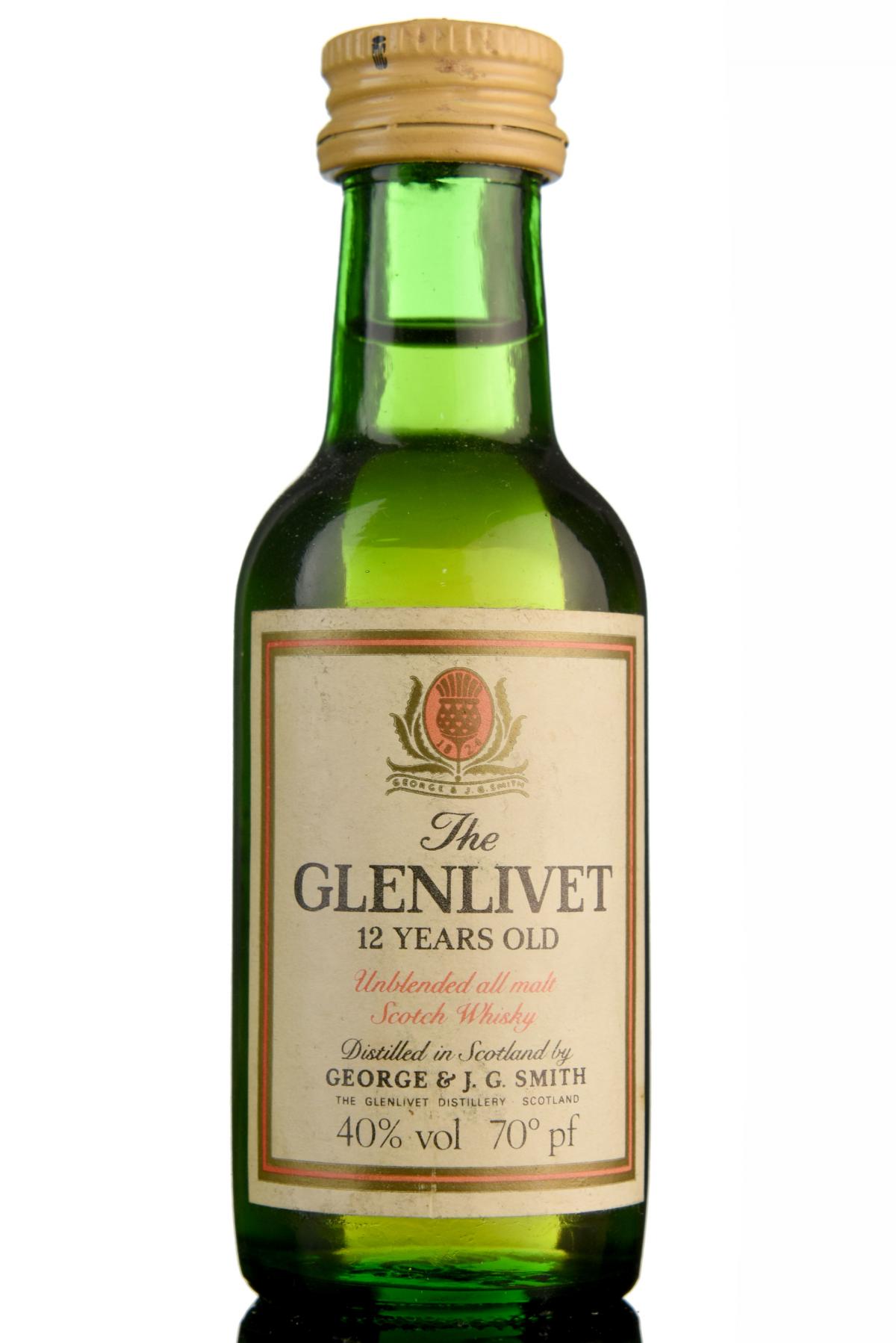 Glenlivet 12 Year Old Miniature