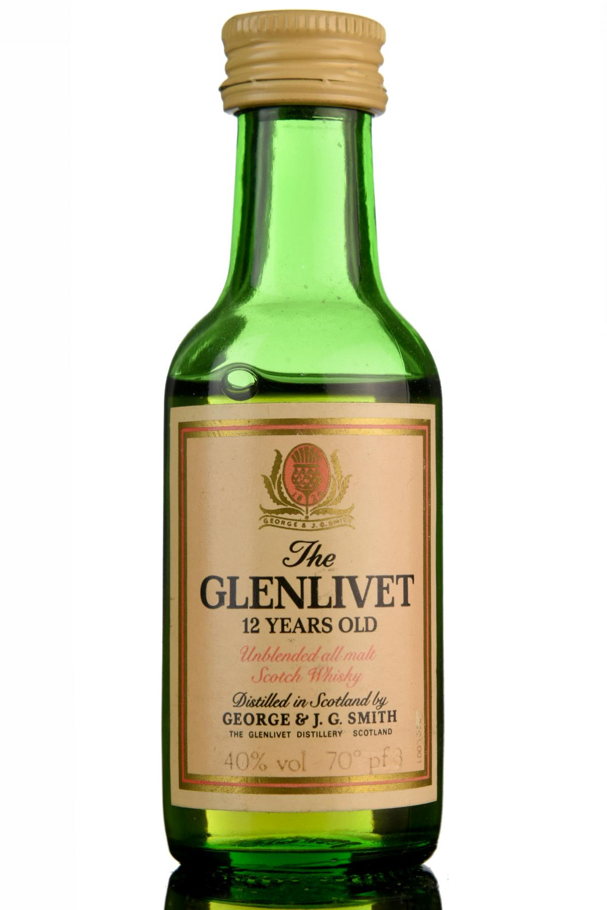 Glenlivet 12 Year Old Miniature