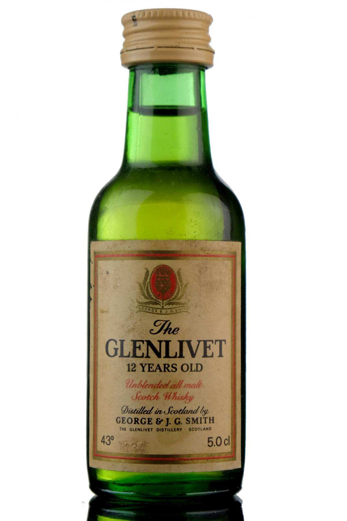 Glenlivet 12 Year Old Miniature