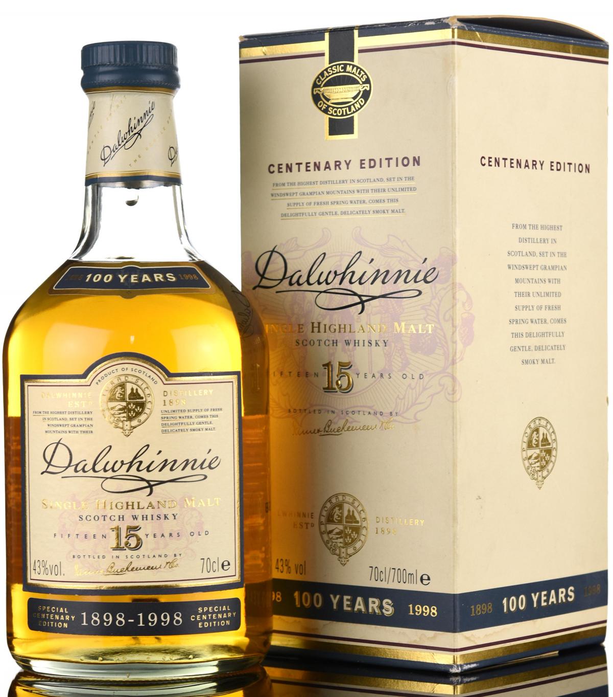 Dalwhinnie 15 Year Old - Centenary 1898-1998