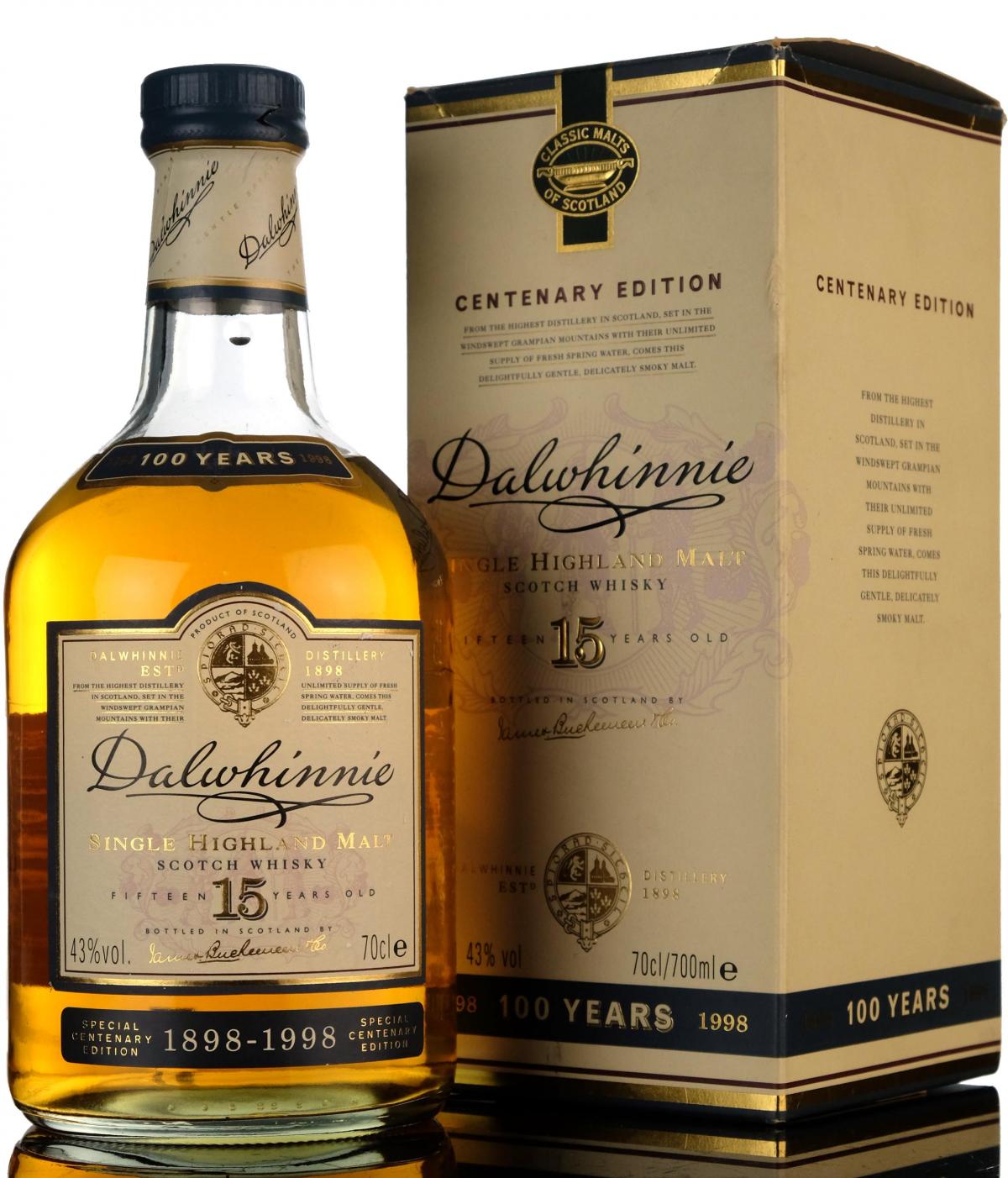 Dalwhinnie 15 Year Old - Centenary 1898-1998