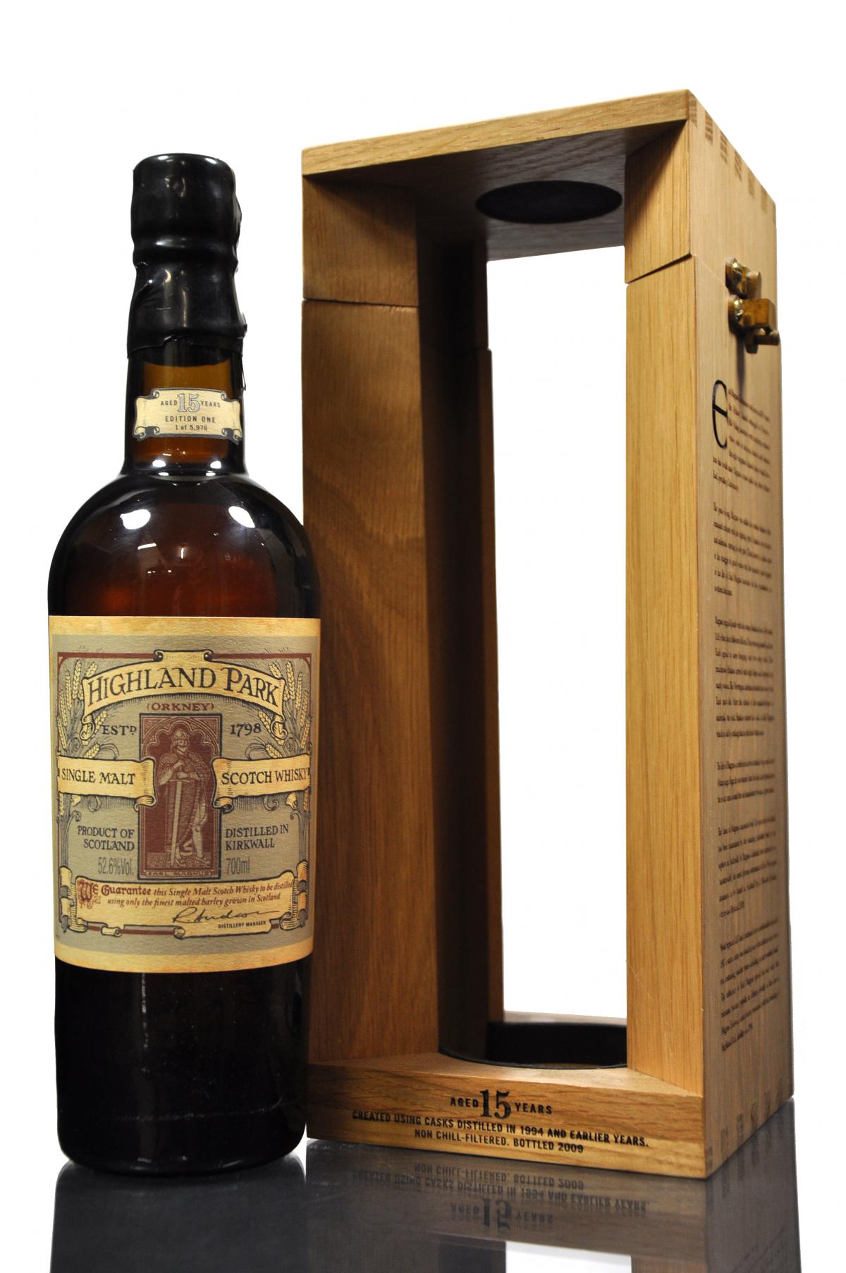 Highland Park 15 Year Old - Earl Magnus - First Edition