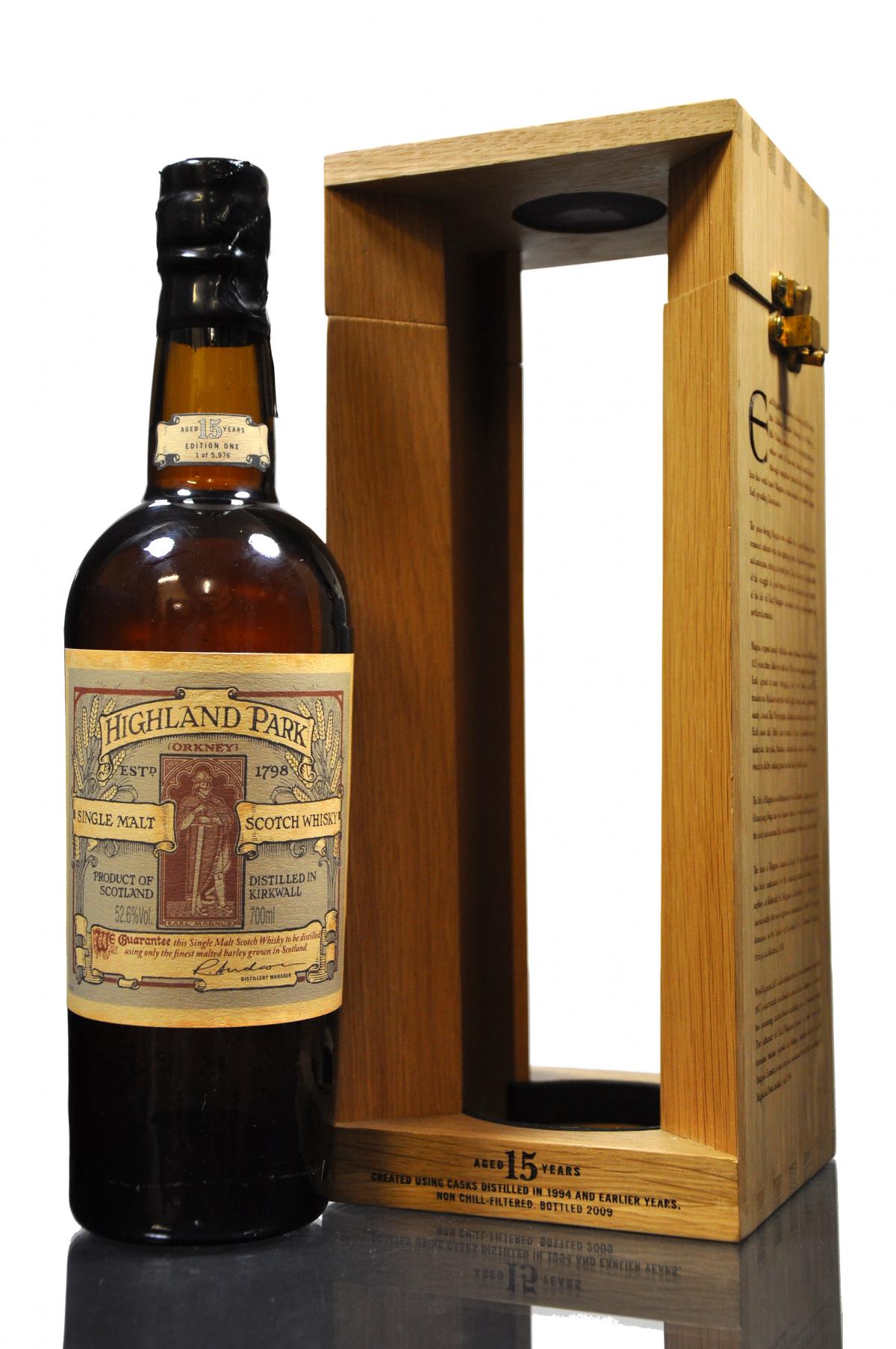 Highland Park 15 Year Old - Earl Magnus - First Edition