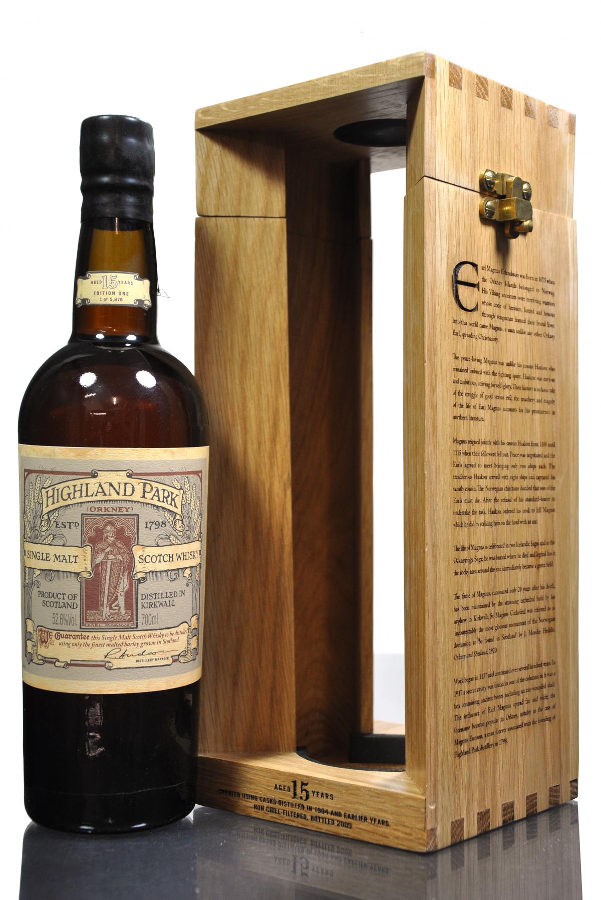 Highland Park 15 Year Old - Earl Magnus - First Edition